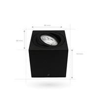 Spot LED - Noir – Inclinable - Carré Lampesonline Spot LED - Noir – Inclinable - Carré