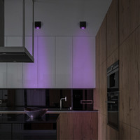 Spot LED WIFI - Noir – Inclinable - Carré - 5W - RGBWW - IP20 Lampesonline Spot LED WIFI - Noir – Inclinable - Carré - 5W - RGBWW - IP20