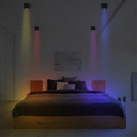 Spot LED WIFI - Noir – Inclinable - Carré - 5W - RGBWW - IP20 Lampesonline Spot LED WIFI - Noir – Inclinable - Carré - 5W - RGBWW - IP20