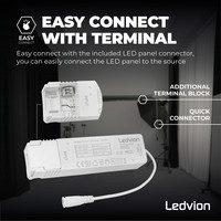 Ledvion Lumileds Panneau LED 60x60 - 36W - 4000K - 125Lm/W - 5 Années Garantie