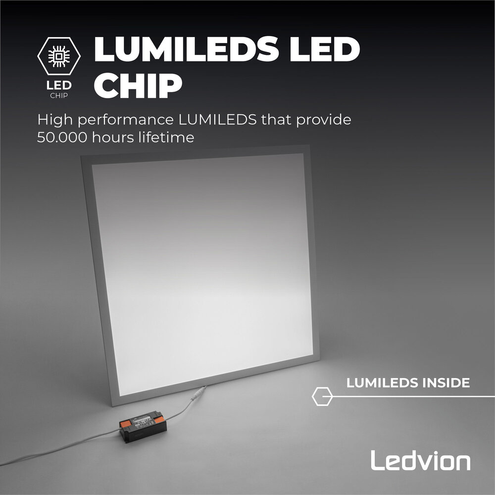 Ledvion Lumileds Panneau LED 60x60 - 36W - 4000K - 125Lm/W - 5 Années Garantie
