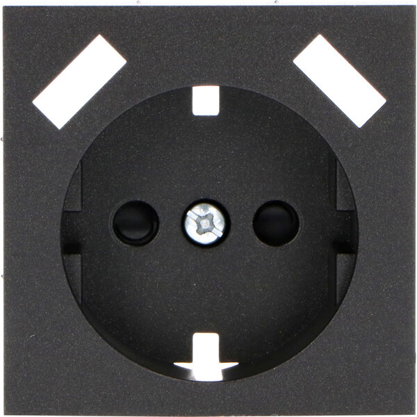Lampesonline Cache Prise de Courant USB - 2x USB-A - 55x55mm - Noir