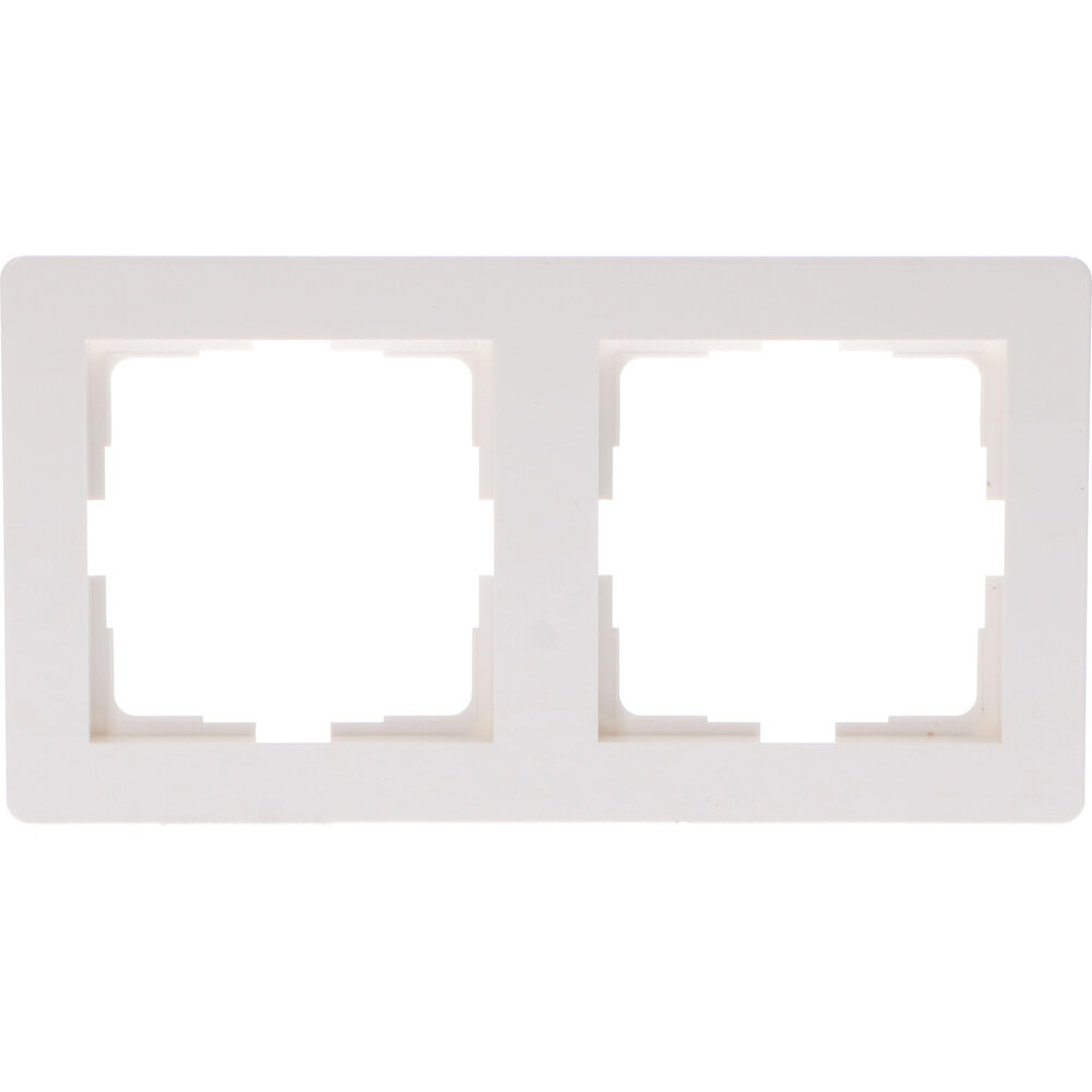 Lampesonline Plaque pour Prise - Double - Plaques de recouvrement - 55x55mm - Blanc