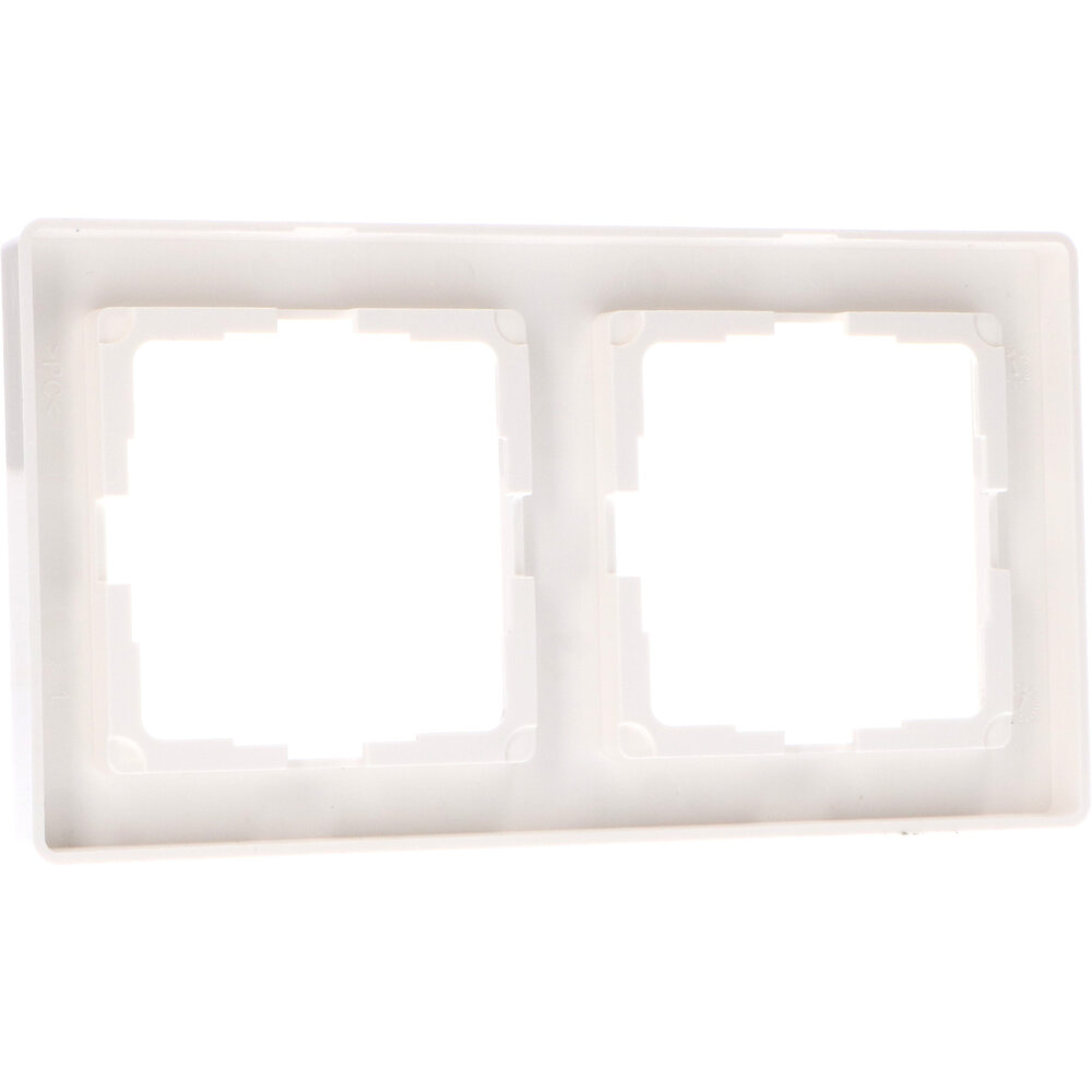 Lampesonline Plaque pour Prise - Double - Plaques de recouvrement - 55x55mm - Blanc