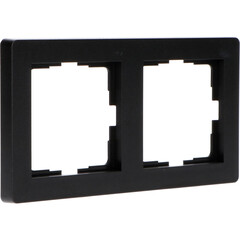 Plaque pour Prise - Double - Plaques de recouvrement - 55x55mm - Noir