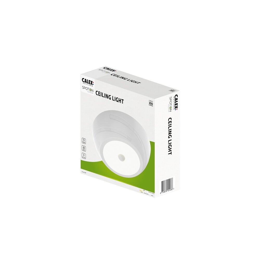 Calex Plafonnier LED Avec Capteur - Sans Fil - 3000K - Batterie -  Lampesonline