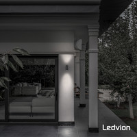 Ledvion Applique Murale LED - Cube Anthracite - Up Down