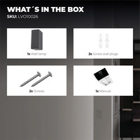 Ledvion Applique Murale LED - Cube Anthracite - Deux Faces