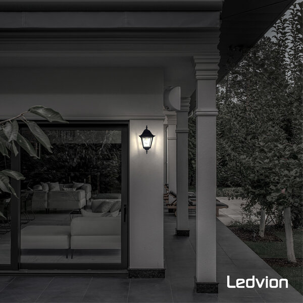 Ledvion Applique Murale Classique Extérieure - Vela M Noir - E27