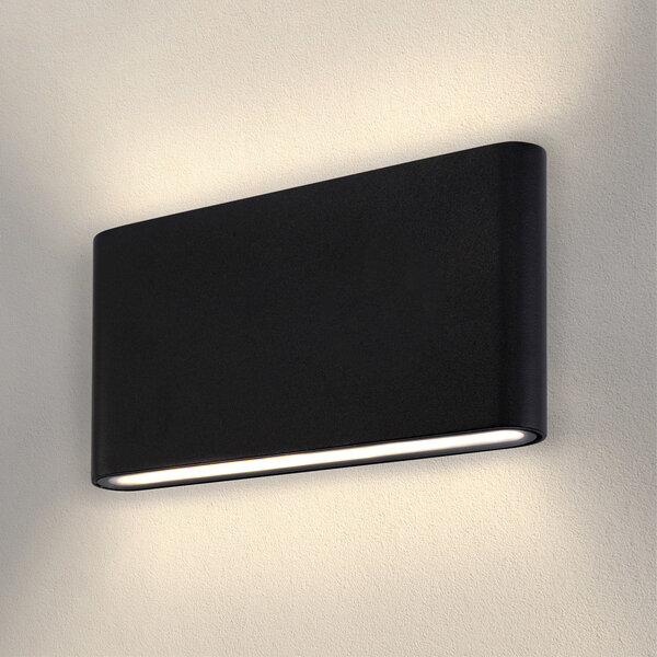 Ledvion Applique murale extérieure LED - Mira M Noir – 3000K – 12W - IP54