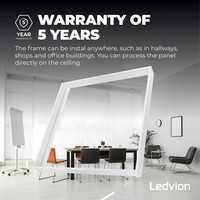 Ledvion Kit de montage Panneau lumineux LED - Aluminium – 60 x 60