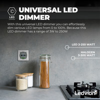 Ledvion Variateur de lumière LED 5-600 Watt 220-240V - à découpage de phase - complète