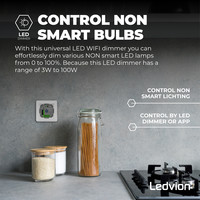 Smart WIFI Variateur LED 5-250 Watt - phase on et phase off Ledvion Smart WIFI Variateur LED 5-250 Watt - phase on et phase off