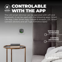 Smart WIFI Variateur LED 5-250 Watt - phase on et phase off Ledvion Smart WIFI Variateur LED 5-250 Watt - phase on et phase off