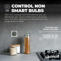 Ledvion Smart WIFI Variateur LED 5-250 Watt - phase on et phase off - complète