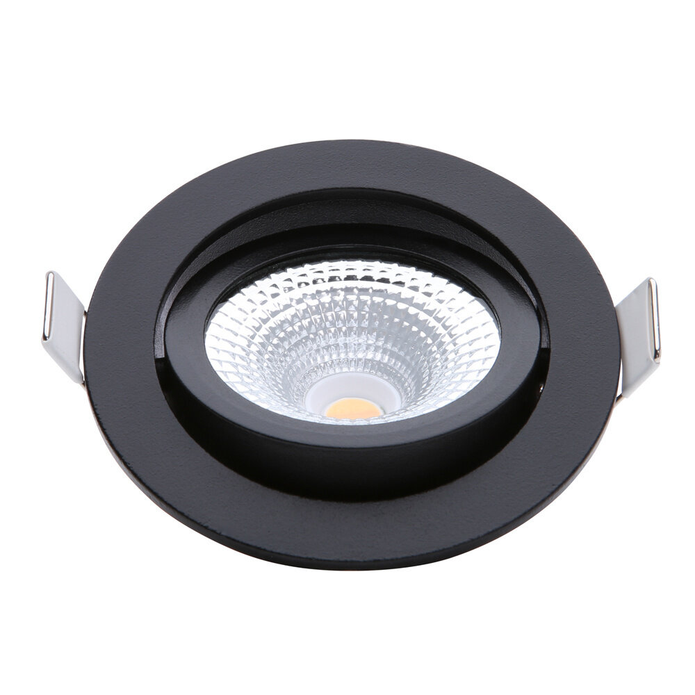 EcoDim Spots Encastrables LED Noir - 5W - IP54 - 2000K-3000K - Inclinable