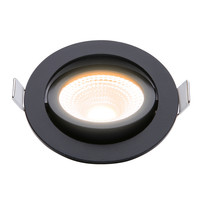 EcoDim Spots Encastrables LED Noir - 5W - IP54 - 2000K-3000K - Inclinable