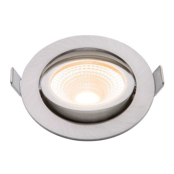 EcoDim Spots Encastrables LED Nickel - 5W - IP54 - 2000K-3000K - Inclinable