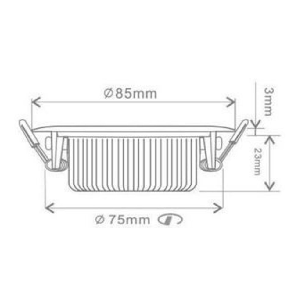 EcoDim Spots Encastrables LED Blanc - 5W - IP54 - 2000K-3000K - Inclinable - Carré