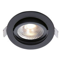 EcoDim Spots Encastrables LED Noir - 5W - IP54 - 2700K - Inclinable