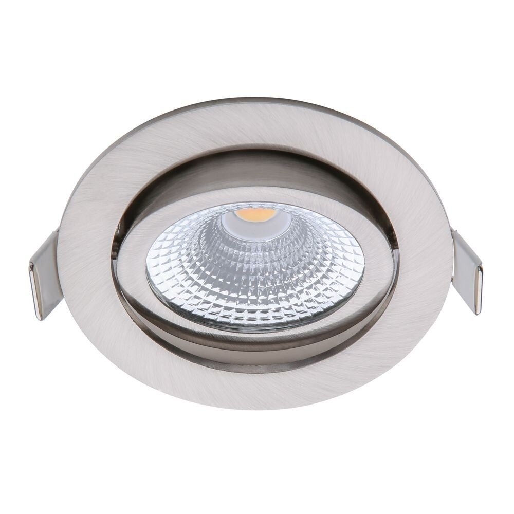 EcoDim Spots Encastrables LED Nickel - 5W - IP54 - 2700K - Inclinable