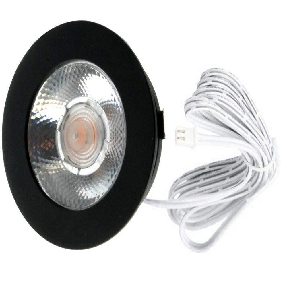 EcoDim Spots Encastrables LED Noir - 3W - IP54 - 2700K