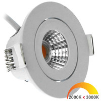 Spots Encastrables LED Blanc - 5W - IP54 - 2000K-3000K - Inclinable EcoDim Spots Encastrables LED Blanc - 5W - IP54 - 2000K-3000K - Inclinable