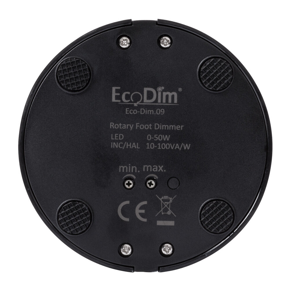 EcoDim Variateur de Sol LED Noir 0-50 Watt 220-240V - Coupure de Phase