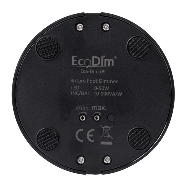 EcoDim Variateur de Sol LED Noir 0-50 Watt 220-240V - Coupure de Phase