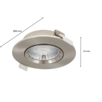Lampesonline Spots Encastrables LED Argent - 6W - IP44 - 2700K/3000K - Dimmable