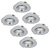 Spots Encastrables LED Chrome - 6W - IP44 - 3000K - Dimmable - 6 Pack