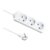 Multiprise - 3 Prises electriques - Rallonge Electrique 1.5 m - Blanc