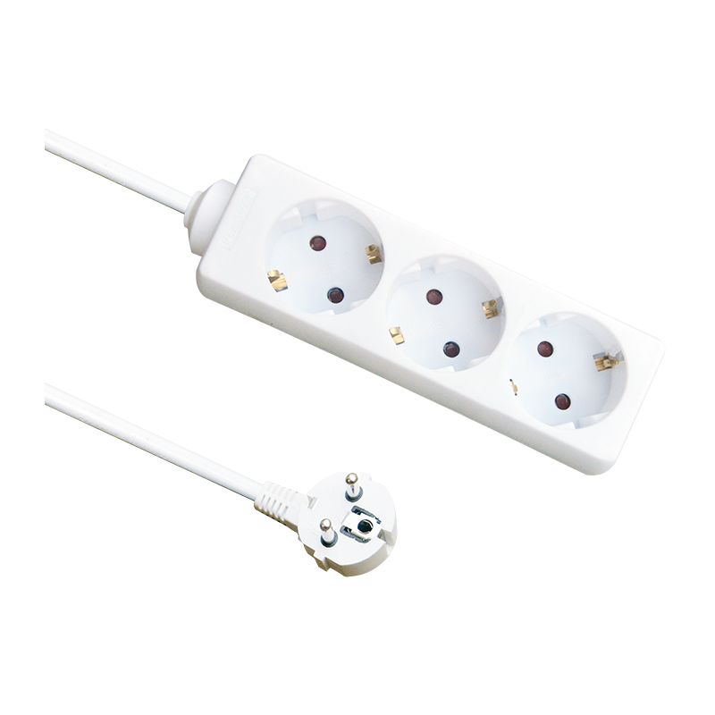 Multiprise - 3 prises - Câble 1.5 m inclus - Blanc