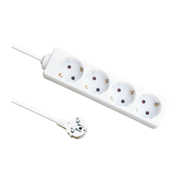 Lampesonline Multiprise - 4 Prises electriques - Rallonge Electrique 1.5 m - Blanc