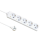 Multiprise - 6 Prises electriques - Rallonge Electrique 1.5 m - Blanc