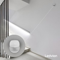 Ledvion Détecteur de Mouvement – Blanc – 180 degrés – Capteur jour / nuit – Portée 12 m – Max 400 W - IP44