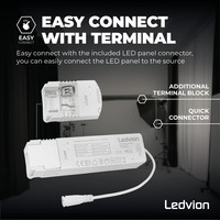 Ledvion Lumileds Panneau LED 60x60 - 40W - 3000K - 100 lm/W - 5 Années Garantie