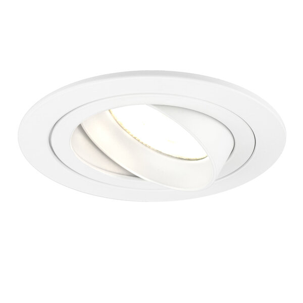 Ledvion Spot Encastrable LED - Dimmable - Blanc - Tokyo - 5W - 2700K - Ø92mm