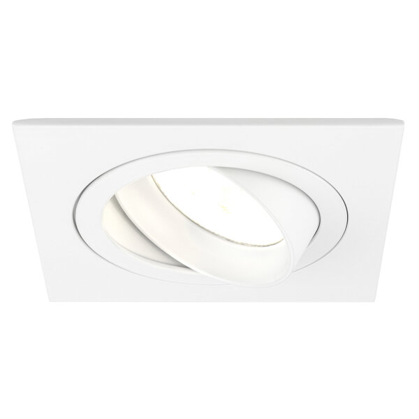 Ledvion Spot Encastrable LED - Dimmable - Blanc - Sevilla - 5W - 2700K - 92mm - Carré
