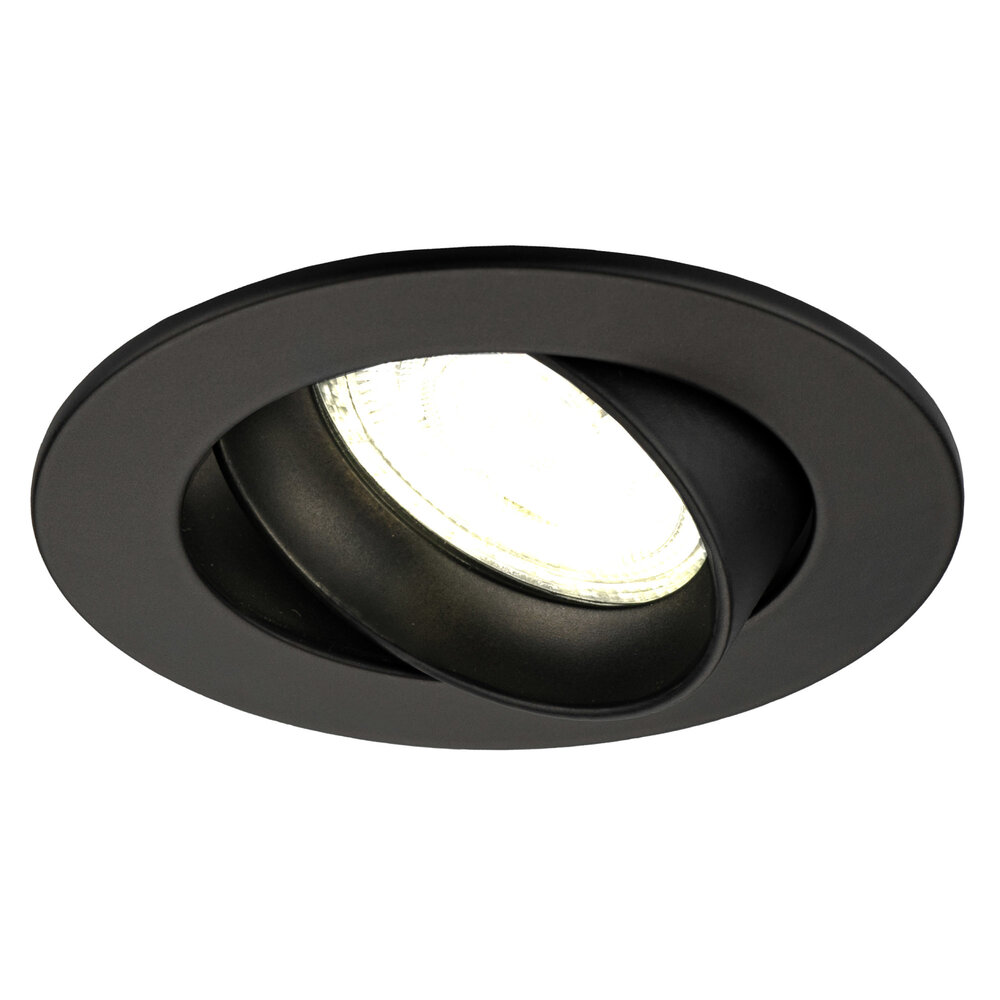 Ledvion Spot Encastrable LED - Dimmable - Noir - Rio - 5W - 4000K - Ø85mm