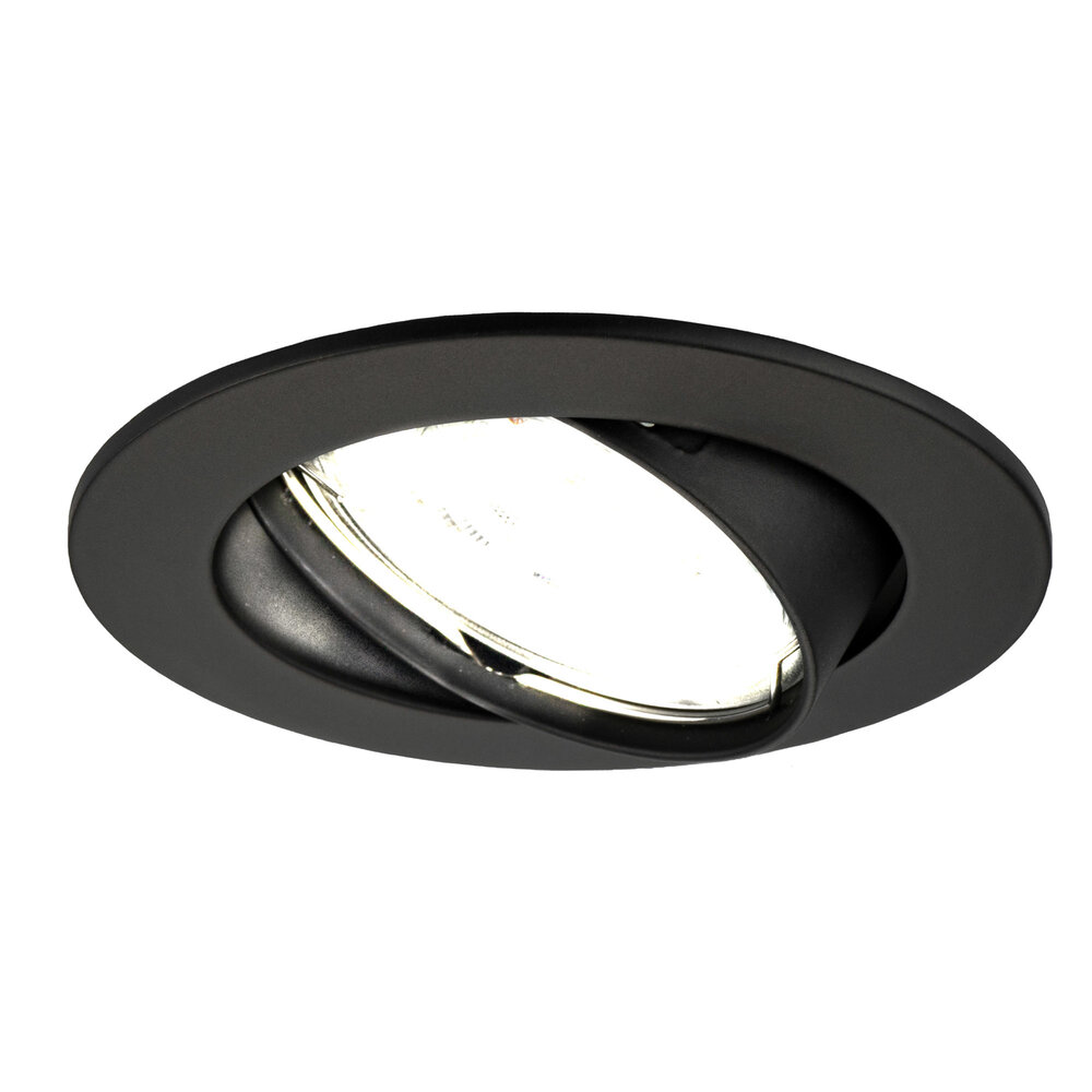 Ledvion Spot Encastrable LED - Dimmable - Noir - Amsterdam - 5W - 6500K - Ø82mm