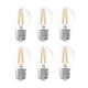 6x Ampoule LED E27 Filament -  1W - 2100K - 50 Lumen - Clair