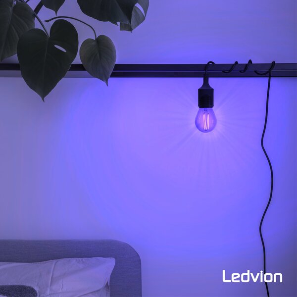 Ledvion 6x Ampoule LED E27 Filament -  1W - 2100K - 50 Lumen - Coloré
