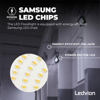 Ledvion Samsung Projecteur LED 100W - 10.690 Lumen - 6500K