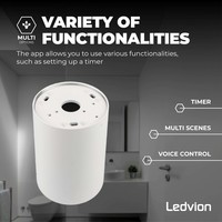 Ledvion Spot LED WIFI - Rond - Blanc - 4,9W - RGB+CCT - Inclinable - IP20