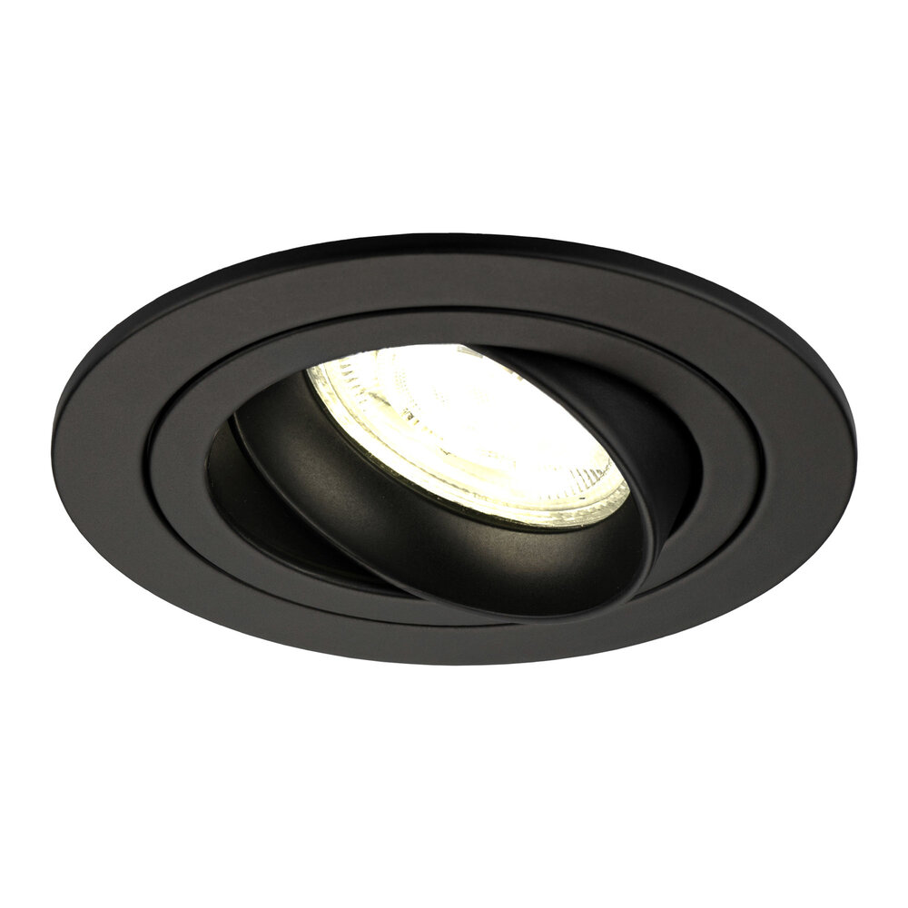 Ledvion Spot Encastrable LED - Dimmable - Noir - Tokyo - 5W - 4000K - Ø92mm