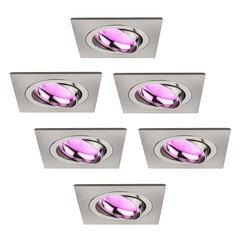 LED Spot Encastrable Inox - Sevilla - Smart WiFi - Dimmable - RGB+CCT - 6 pièces