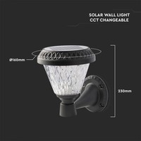 Lampesonline Applique murale solaire - 0.8W - 75lm - IP44 - CCT Couleur claire réglable