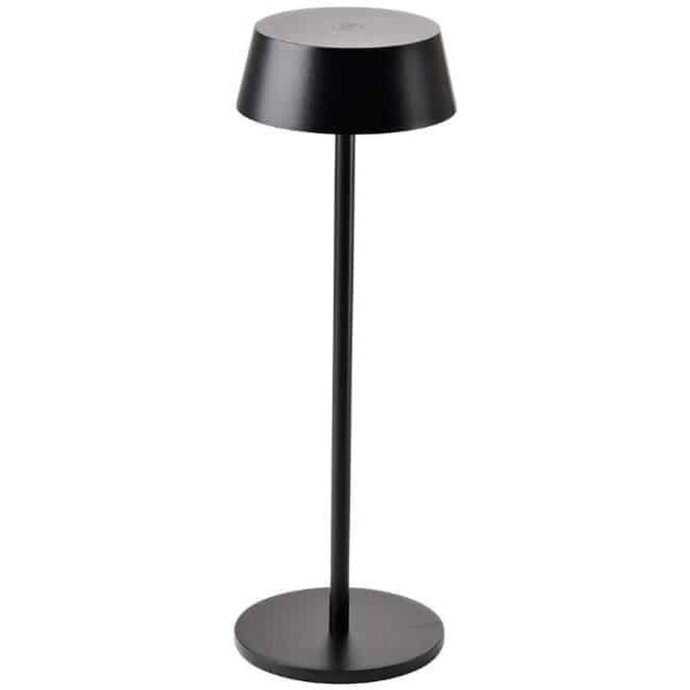 Lampe de table LED lampe de table à piles lampe de table sans fil avec  variateur tactile, IP54 résistant aux intempéries dimmable, opale gris  métal, 1x LED 4W 220Lm 3000K, DxH 11x38.5cm