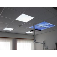 Panneau LED Ciel - Plafond Photo Nuage et Forêt - 3 Panneaux - 595x595 Lampesonline Panneau LED Ciel - Plafond Photo Nuage et Forêt - 3 Panneaux - 595x595
